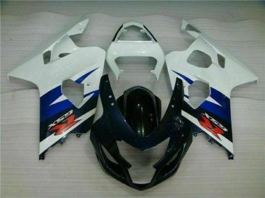 2004-2005 White Black GSXR 600/750 Motorcycle Fairings