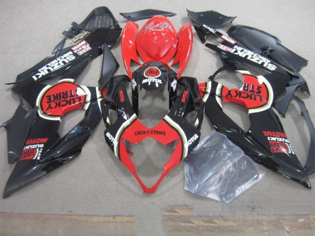 2005-2006 Black Lucky Strike Red Motul GSXR 1000 Motorcycle Fairings
