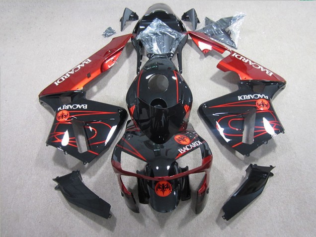 2005-2006 Black Red BACARDI CBR600RR Motorcycle Fairings 2005-2006 Black Red BACARDI CBR600RR Motorcycle Fairings