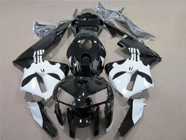 2005-2006 Black White CBR600RR Motorcycle Fairing 2005-2006 Black White CBR600RR Motorcycle Fairing