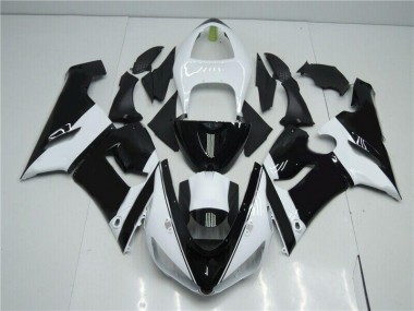 2005-2006 Black White ZX6R Motorcycle Fairings
