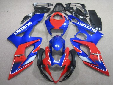 2005-2006 Blue Red GSXR 1000 Motorcycle Fairings