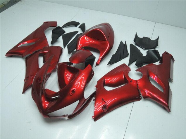 2005-2006 Candy Red ZX6R Motorcycle Fairings 2005-2006 Candy Red ZX6R Motorcycle Fairings
