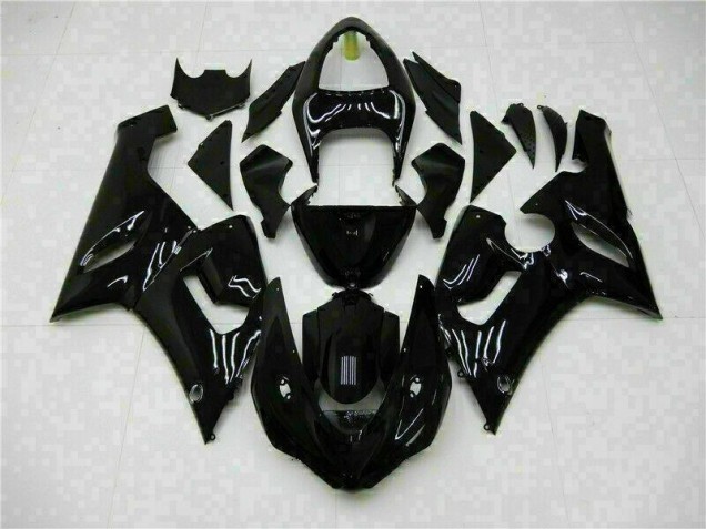 2005-2006 Glossy Black ZX6R Motorcycle Fairing 2005-2006 Glossy Black ZX6R Motorcycle Fairing