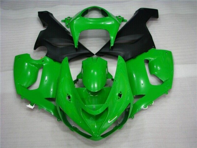 2005-2006 Green Matte Black ZX6R Motorcycle Fairings 2005-2006 Green Matte Black ZX6R Motorcycle Fairings