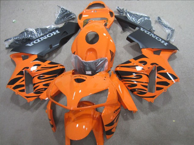 2005-2006 Orange Black CBR600RR Aftermarket Motorcycle Fairings