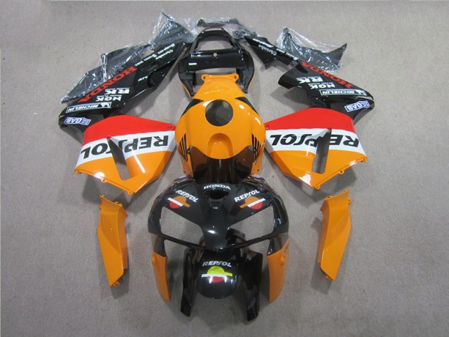 2005-2006 Orange Black Repsol CBR600RR Motorcycle Fairings 2005-2006 Orange Black Repsol CBR600RR Motorcycle Fairings