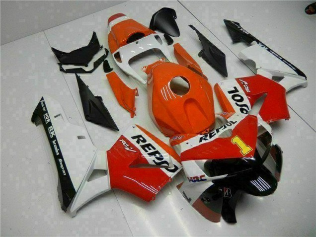 2005-2006 Orange Repsol CBR600RR Motorcycle Fairings 2005-2006 Orange Repsol CBR600RR Motorcycle Fairings