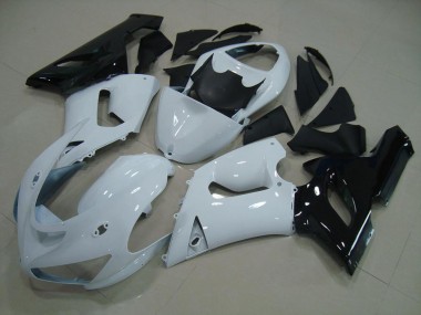 2005-2006 White Black ZX6R Motorcycle Fairings