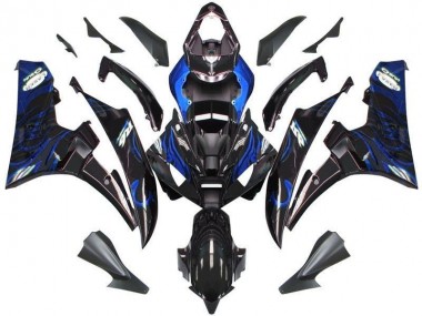 2006-2007 Black Blue Flame YZF R6 Motorcycle Fairings