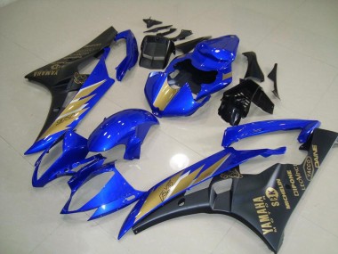 2006-2007 Black Blue with Gold Sticker YZF R6 Motorcycle Fairings