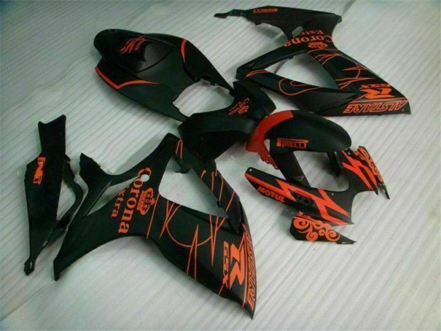 2006-2007 Black GSXR 600/750 Aftermarket Motorcycle Fairing 2006-2007 Black GSXR 600/750 Aftermarket Motorcycle Fairing
