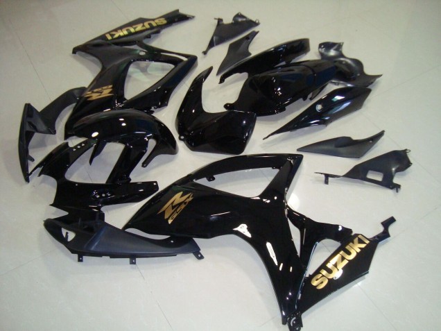 2006-2007 Black Gold Decal GSXR 750 Motorcycle Fairings 2006-2007 Black Gold Decal GSXR 750 Motorcycle Fairings
