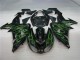 2006-2007 Black Green Flame ZX10R Motorcycle Fairings 2006-2007 Black Green Flame ZX10R Motorcycle Fairings