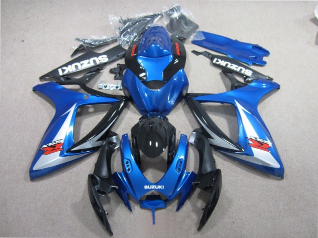 2006-2007 Blue Black White GSXR 600 Motorcycle Fairings 2006-2007 Blue Black White GSXR 600 Motorcycle Fairings