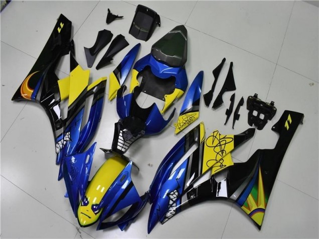 2006-2007 Blue Shark YZF R6 Motorcycle Fairings 2006-2007 Blue Shark YZF R6 Motorcycle Fairings