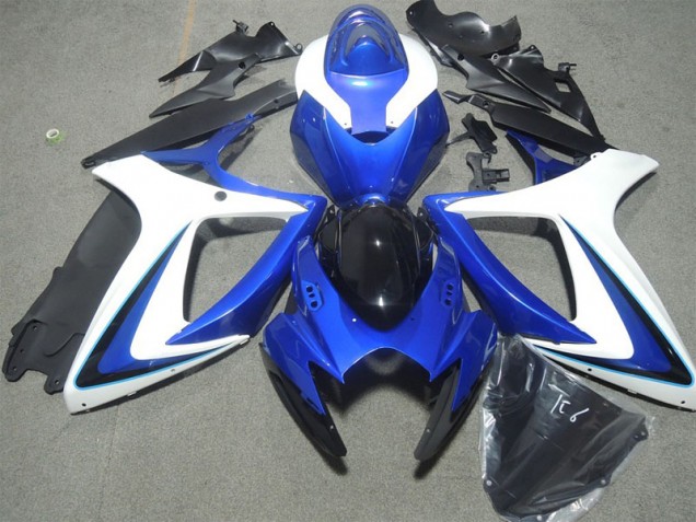 2006-2007 Blue White Black GSXR 600 Motorcycle Fairings 2006-2007 Blue White Black GSXR 600 Motorcycle Fairings