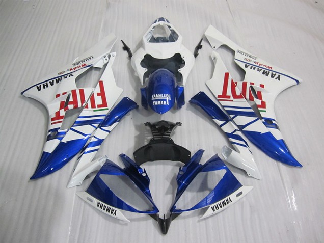2006-2007 Blue White Fiat YZF R6 Motorcycle Fairings 2006-2007 Blue White Fiat YZF R6 Motorcycle Fairings