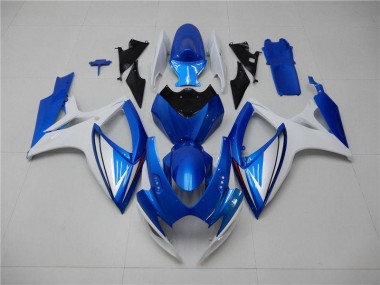 2006-2007 Blue White GSXR 600/750 Motorcycle Fairing
