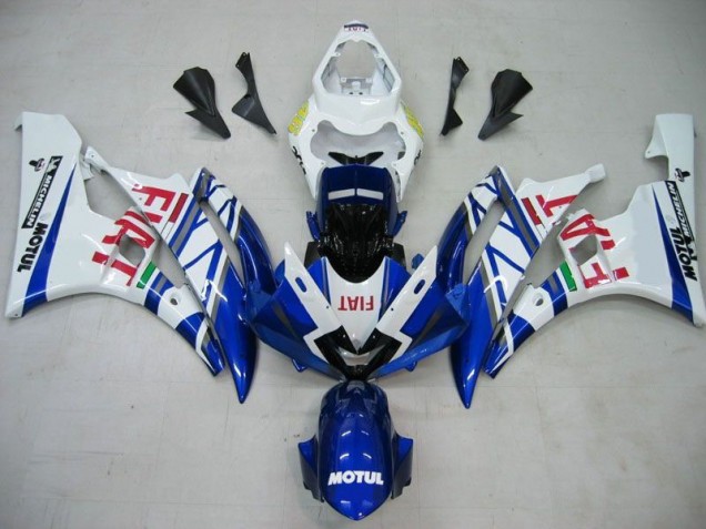2006-2007 Blue White Motul Red Fiat YZF R6 Motorcycle Fairings 2006-2007 Blue White Motul Red Fiat YZF R6 Motorcycle Fairings