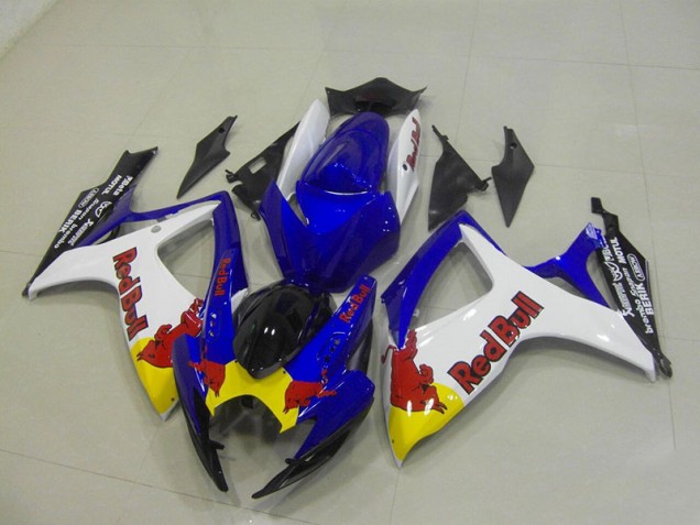 2006-2007 Blue White Red Bull GSXR 750 Motorcycle Fairings 2006-2007 Blue White Red Bull GSXR 750 Motorcycle Fairings