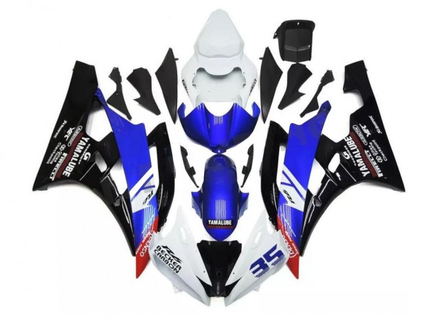 2006-2007 Blue White YZF R6 Full Motorcycle Fairing Kits 2006-2007 Blue White YZF R6 Full Motorcycle Fairing Kits