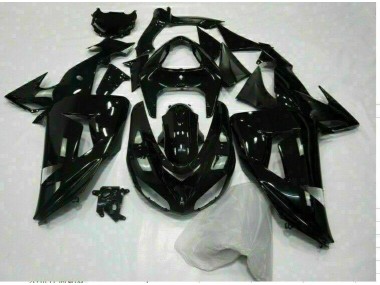 2006-2007 Glossy Black ZX10R Motorcycle Fairings