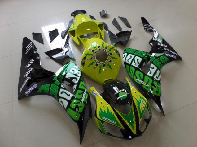 2006-2007 Green Yellow Rossi CBR1000RR Motorcycle Fairings 2006-2007 Green Yellow Rossi CBR1000RR Motorcycle Fairings