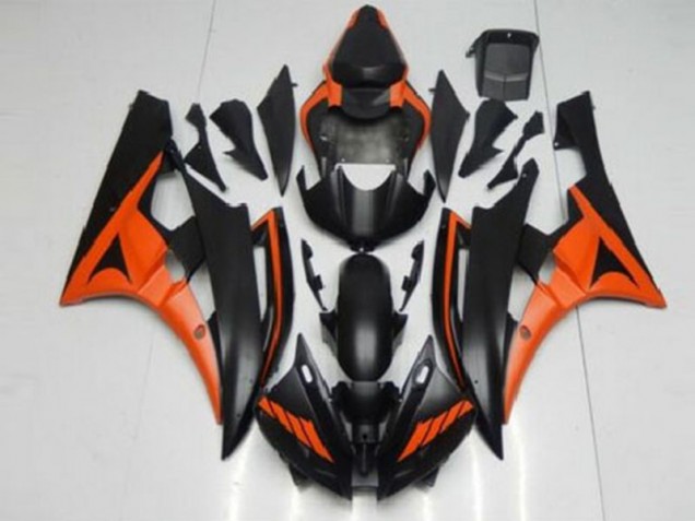 2006-2007 Orange Black YZF R6 Motorcycle Fairing
