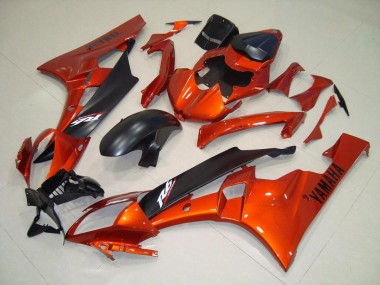 2006-2007 Orange Matte Black YZF R6 Motorcycle Fairings