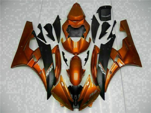 2006-2007 Orange YZF R6 Motorcycle Fairings 2006-2007 Orange YZF R6 Motorcycle Fairings