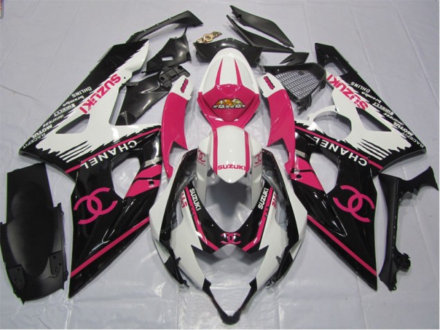 2006-2007 Pink Chanel GSXR 600 Motorcycle Fairings 2006-2007 Pink Chanel GSXR 600 Motorcycle Fairings