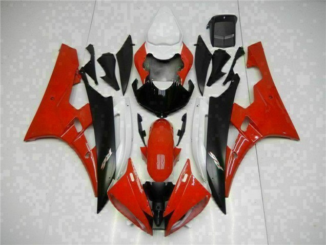 2006-2007 Red Black YZF R6 Motorcycle Fairings 2006-2007 Red Black YZF R6 Motorcycle Fairings