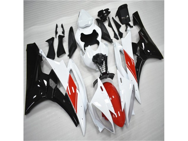 2006-2007 Red White Black YZF R6 Motorcycle Fairings 2006-2007 Red White Black YZF R6 Motorcycle Fairings