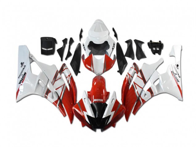 2006-2007 Red White YZF R6 Aftermarket Motorcycle Fairing 2006-2007 Red White YZF R6 Aftermarket Motorcycle Fairing