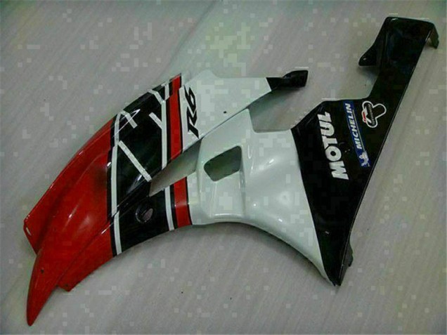 2006-2007 Red White YZF R6 Aftermarket Motorcycle Fairings 2006-2007 Red White YZF R6 Aftermarket Motorcycle Fairings
