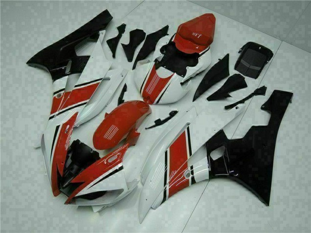 2006-2007 Red White YZF R6 Motorcycle Fairing Kits 2006-2007 Red White YZF R6 Motorcycle Fairing Kits