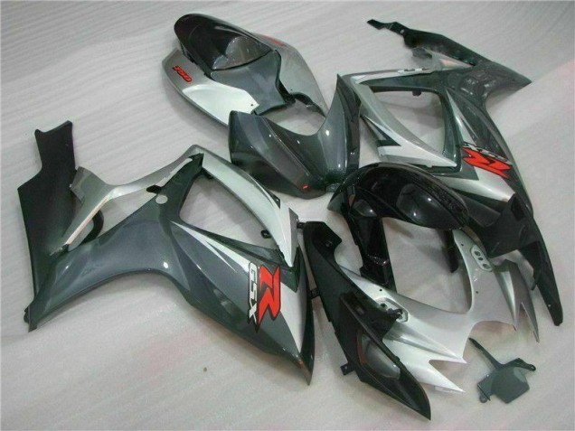 2006-2007 Silver Black GSXR 600/750 Motorcycle Fairings 2006-2007 Silver Black GSXR 600/750 Motorcycle Fairings