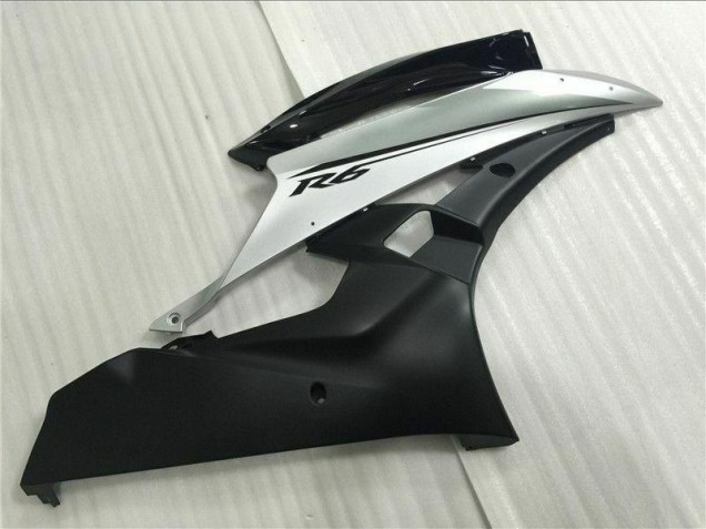 2006-2007 Silver Black YZF R6 Motorcycle Fairings 2006-2007 Silver Black YZF R6 Motorcycle Fairings