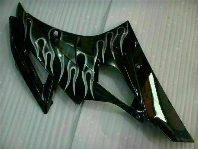 2006-2007 Silver Flame Black YZF R6 Motorcycle Fairings 2006-2007 Silver Flame Black YZF R6 Motorcycle Fairings