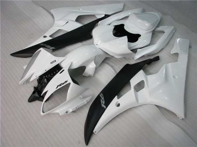 2006-2007 White Black YZF R6 Motorcycle Fairing 2006-2007 White Black YZF R6 Motorcycle Fairing