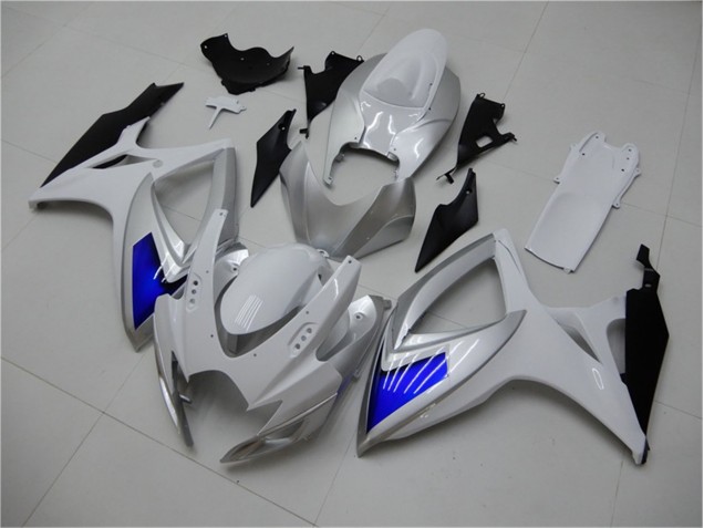 2006-2007 White Blue GSXR 600/750 Motorcycle Fairing 2006-2007 White Blue GSXR 600/750 Motorcycle Fairing