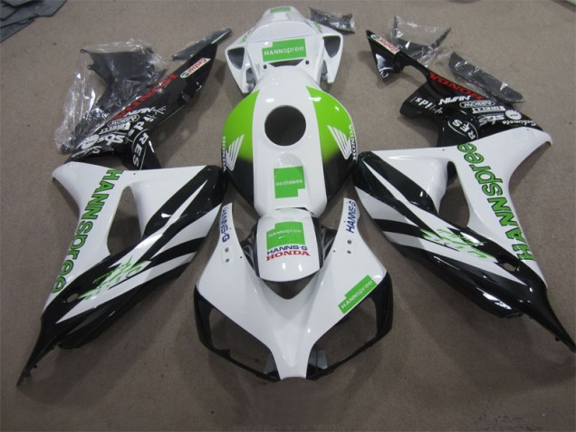 2006-2007 White Green Hannspree CBR1000RR Motorcycle Fairings 2006-2007 White Green Hannspree CBR1000RR Motorcycle Fairings