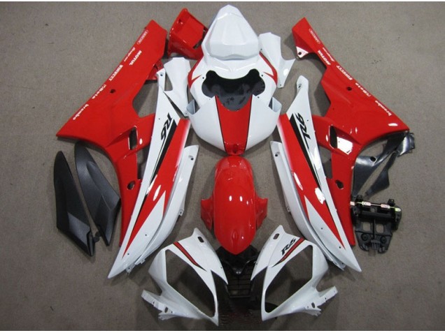 2006-2007 White Red Black Decal YZF R6 Motorcycle Fairings 2006-2007 White Red Black Decal YZF R6 Motorcycle Fairings