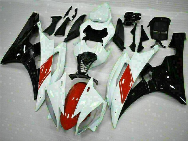2006-2007 White YZF R6 Motorcycle Fairings 2006-2007 White YZF R6 Motorcycle Fairings