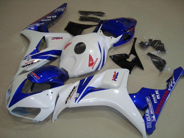 2006-2007 White and Blue CBR1000RR Motorcycle Fairings 2006-2007 White and Blue CBR1000RR Motorcycle Fairings