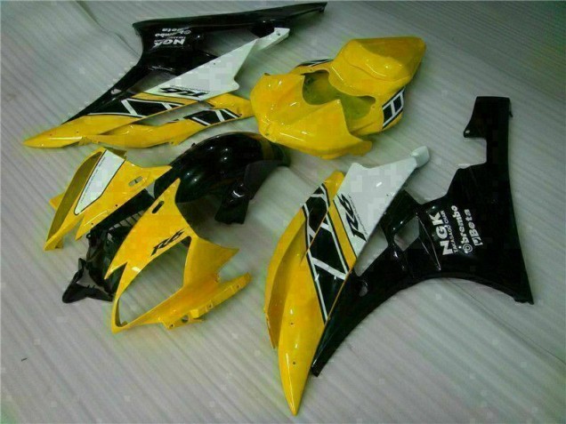 2006-2007 Yellow Black YZF R6 Motorcycle Fairing 2006-2007 Yellow Black YZF R6 Motorcycle Fairing