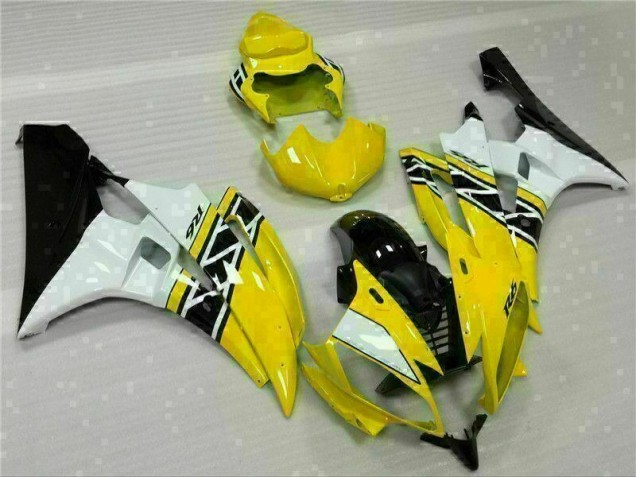 2006-2007 Yellow White Black YZF R6 Motorcycle Fairing 2006-2007 Yellow White Black YZF R6 Motorcycle Fairing