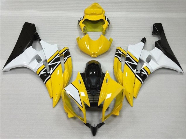 2006-2007 Yellow White Black YZF R6 Motorcycle Fairings 2006-2007 Yellow White Black YZF R6 Motorcycle Fairings