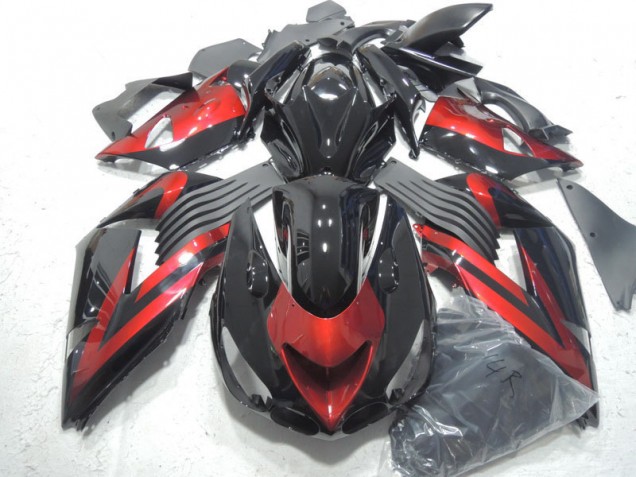 2006-2011 Black Red ZX14R ZZR1400 Motorcycle Fairings 2006-2011 Black Red ZX14R ZZR1400 Motorcycle Fairings